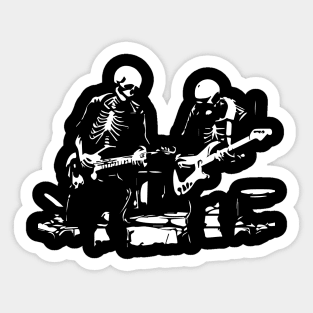 skeletons rock n roll Sticker